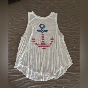 Tank Top with Anchor Design